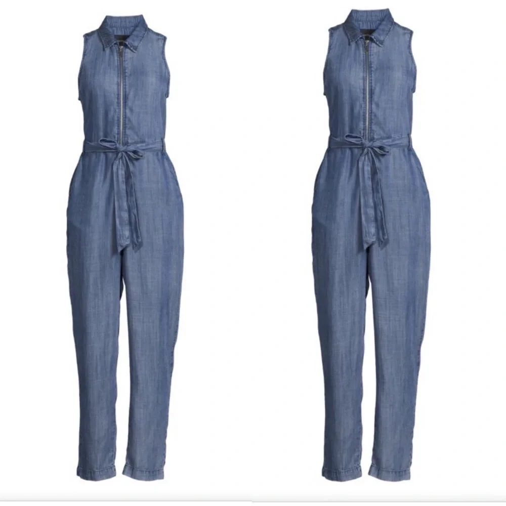 NWT Velvet Heart Tait Malibu Zip Up Jumpsuit, Tencel, Blue, Small - Picture 3 of 5